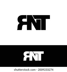 RNT letter monogram logo design vector