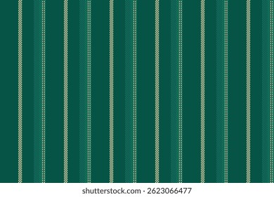 Rntricate textile stripe lines, fiber background pattern texture. Vetting seamless vector fabric vertical in teal and navajo white colors palette.
