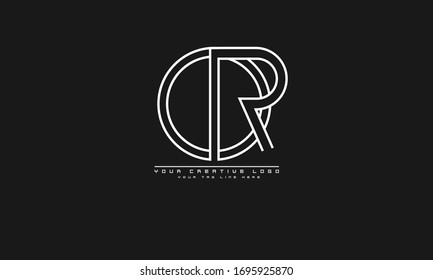 OR RO abstract vector logo monogram template