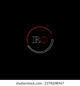 Plantilla de diseño de logotipo para letras modernas creativas de RO