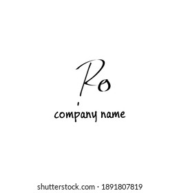 RO handwritten logo for identity