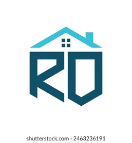 RO House Logo Design Template. Letter RO Logo for Real Estate, Construction or any House Related Business