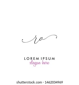 RO Initial beauty monogram logo vector