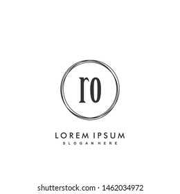 RO Initial beauty monogram logo vector