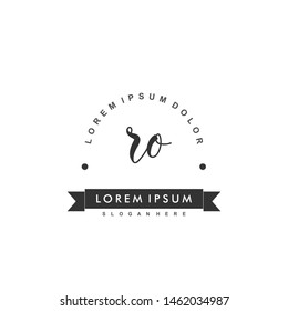 RO Initial beauty monogram logo vector