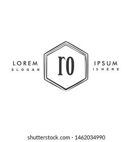 RO Initial beauty monogram logo vector