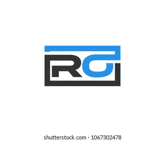 RO initial box letter logo template vector