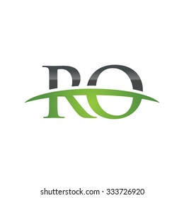 RO initial company green swoosh logo
