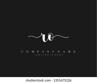 Ro Initial Handwriting Logo Template Luxury Stock Vector Royalty Free