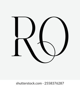 RO initial letter logo design symbol