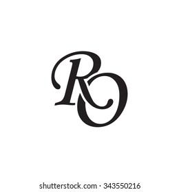 RO initial monogram logo