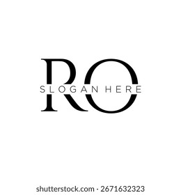 Logotipo inicial do monograma RO com design de estilo empresarial