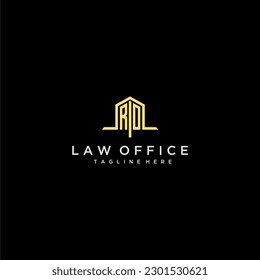 RO initial monogram logo for law office with home office design image