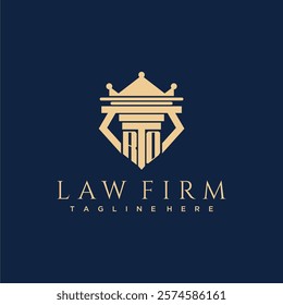 RO initial monogram logo for lawfirm vector design