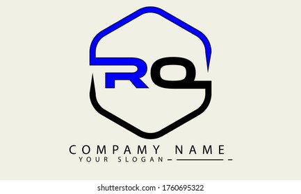 RO Letter based Logo template vector design.