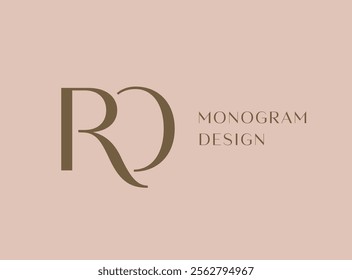 RO letter logo icon design. Classic style luxury initials monogram.