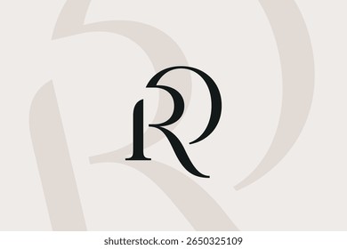 RO or OR letter logo icon design. Classic style luxury initials monogram.