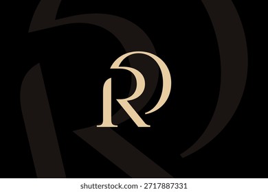 RO or OR letter logo icon design. Classic style luxury initials monogram.
