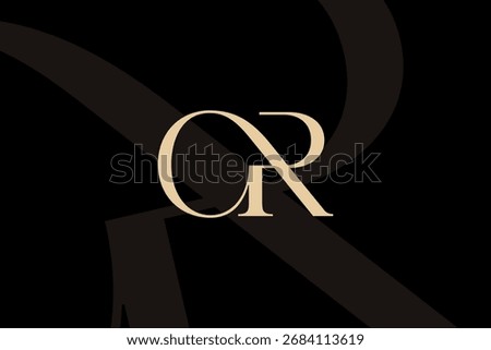 OR or RO letter logo icon design. Classic style luxury initials monogram.
