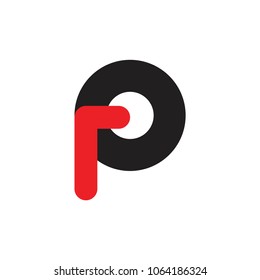 ro letter logo, rP letter logo design vector