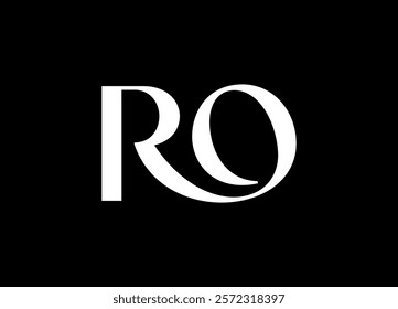 RO Logo Design Template Vector Graphic Branding Element.
