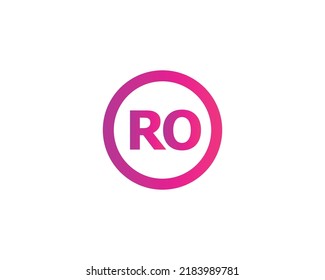 plantilla vectorial de diseño de logotipo RO
