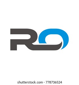 RO logo initial letter design template vector illustration