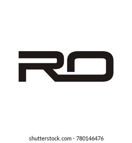 RO logo initial letter design template vector illustration