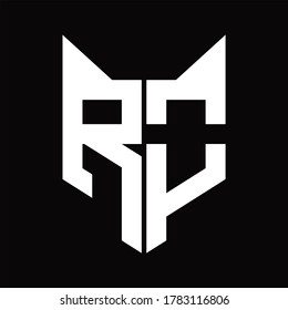 RO Logo monogram with fox head shape design template