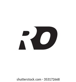 RO negative space letter logo