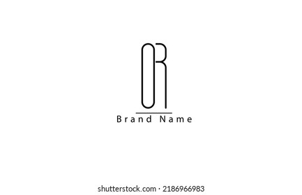 OR RO O R abstract vector logo monogram template