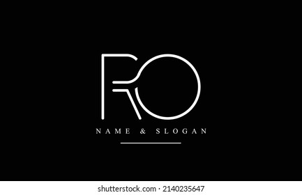 RO, OR, R, O Logo für abstrakte Buchstaben
