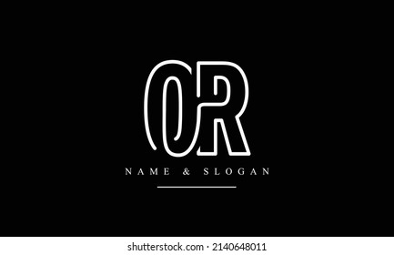 RO, OR, R, O Logo für abstrakte Buchstaben