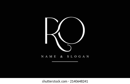 RO, OR, R, O Logo für abstrakte Buchstaben