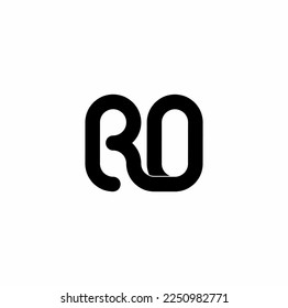 o r o no letras iniciales logotipo de monograma aislado en fondo blanco