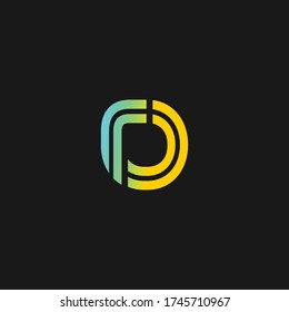 RO or R O letter alphabet logo design in vector format.