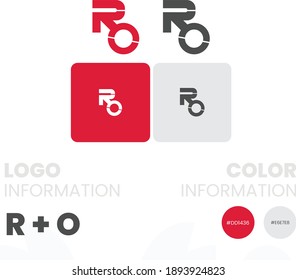 RO Or OR Simple Elegant Gaming Logo, Icon And Monogram With Logo Information Guideline And Color Codes. Brand Guidelines Of A Logo. Modern Logo