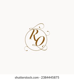 RO uniquely wedding logo symbol of your marriage and you can use it on your wedding stationary
