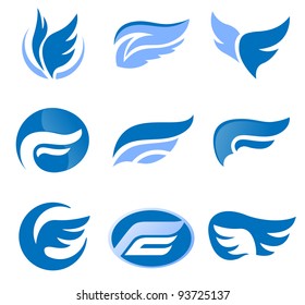 Road. Abstract element set of emblem templates