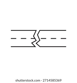 Acceso por carretera cortado signo icono elemento de Vector diseño Plantilla Web