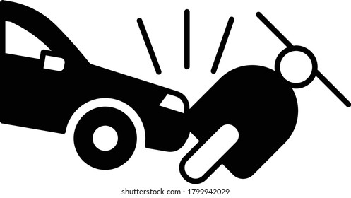 Road Accident Concept, Personal Injury Vector Icon Design, Lawyer Firm  And Legal Institutions Symbol On White Background