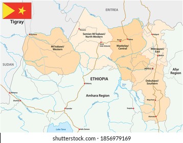 Tigray Region Administrative Map Road Administrative Vector Map Tigray Region Stock Vector (Royalty Free)  1856979169 | Shutterstock