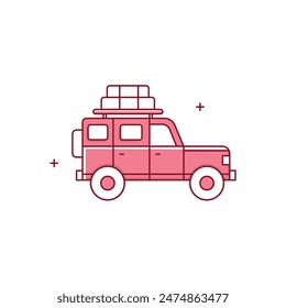 Road Adventures, Road Trip Essentials, Car Travel, Scenic Routes, Vacation Travel, Travel Vector Illustration Icon Design
