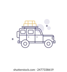 Road Adventures, Road Trip Essentials, Car Travel, Scenic Routes, Vacation Travel, Travel Vector Illustration Icon Design