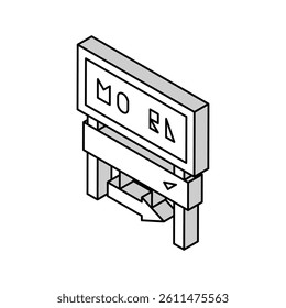 road advertising mark motel isometric icon vector. road advertising mark motel sign. isolated symbol illustration