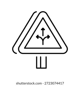 Road Ahead Vector Outline Icon EPS 10 File