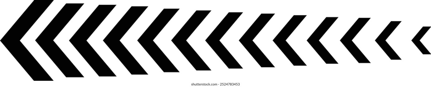 Flecha de carretera, icono de flecha de aceleración, señal de giro, velocidad - Vector de stock