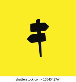 road arrow icon vector