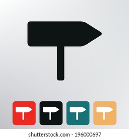 Road arrow set icon.