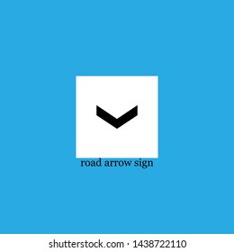 road arrow sign icon sign signifier vector